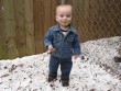 Logan playing in Alabama snow.