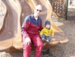 Logan and dad on slide