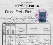 Frank Frei Birth Certificate.